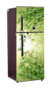 Decorative Tree Birds in air (Double Door Double Door Fridge Wall Sticker )-thumb1