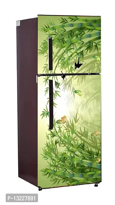 Decorative Tree Birds in air (Double Door Double Door Fridge Wall Sticker )-thumb2