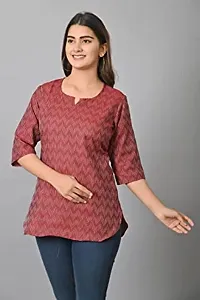 Balaji Fashion Women's Casual Cotton Top (X-Large, Red)-thumb4