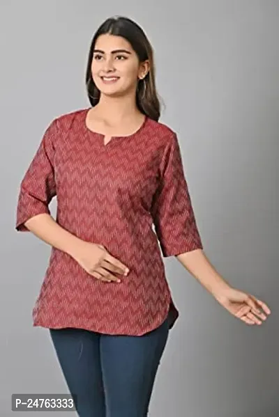 Balaji Fashion Women's Casual Cotton Top (X-Large, Red)-thumb5