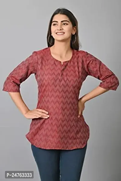 Balaji Fashion Women's Casual Cotton Top (X-Large, Red)-thumb6