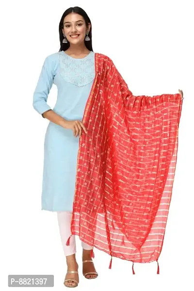 Classic Cotton Printed Kurta, Bottom and Dupatta Set for Women-thumb0