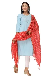 Classic Cotton Printed Kurta, Bottom and Dupatta Set for Women-thumb2