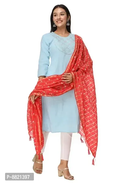 Classic Cotton Printed Kurta, Bottom and Dupatta Set for Women-thumb3