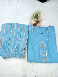 Latest Beautiful Cotton Stitched Kurta Bottom Set-thumb1