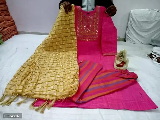 Trendy designer cotton kurti pant with dupatta