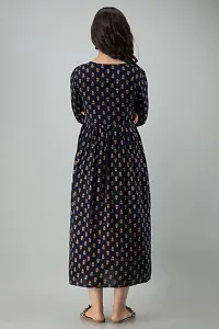 Fancy Rayon Printed Maternity Dress For Women-thumb1
