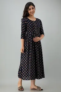 Fancy Rayon Printed Maternity Dress For Women-thumb3