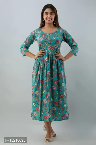 Fancy Rayon Printed Maternity Dress For Women