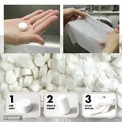 Magic Tablet Coin Tissue Compressed Coin Towels, Biodegradable Wipes, Magic Napkin Expands With Water (50 Pcs)