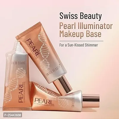 Swiss Beauty Pearl illuminator Makeup Base (Shade-Silver Pink)-thumb3