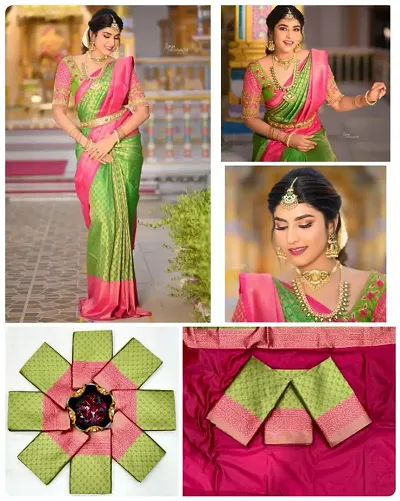 Elegant Banarasi Silk Zari Weaving Sareea with Blouse Piece