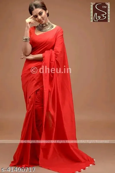 Attractive Solid Georgette Daily Wear Sarees with Blouse