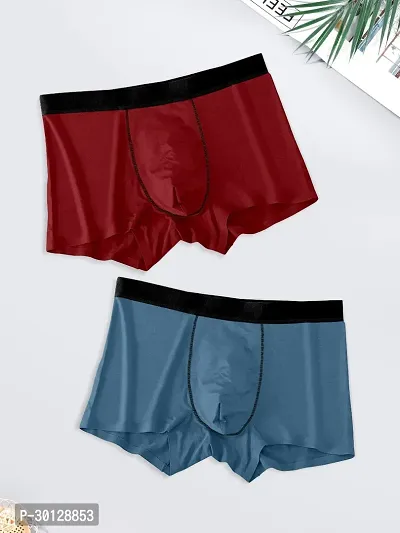 Elegant Nylon Solid Trunks For Men- Pack Of 2