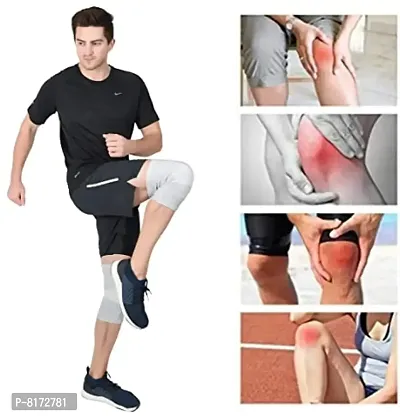 AccuSure Orthopedic Pain Relief Bamboo Yarn Knee Support Cap Brace/Sleeves Pair For Sports, Pain Relief, Knee Compression Support, Exercise, Running, Cycling, Support For Men And Women-LARGE-thumb3