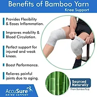 AccuSure Orthopedic Pain Relief Bamboo Yarn Knee Support Cap Brace/Sleeves Pair For Sports, Pain Relief, Knee Compression Support, Exercise, Running, Cycling, Support For Men And Women-LARGE-thumb3
