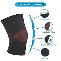 AccuSure Knee Wrap Knee Cap Compression Support | Cross Training Gym Workout Weightlifting, Knee Straps for Squats - for Men  Women Small-thumb1
