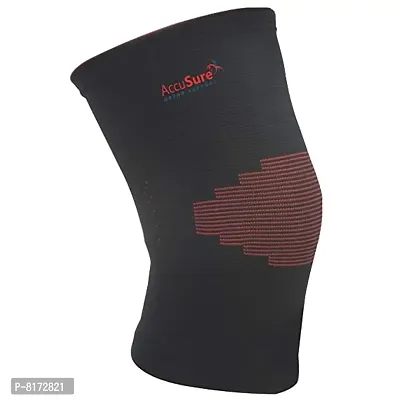 AccuSure Knee Wrap Knee Cap Compression Support | Cross Training Gym Workout Weightlifting, Knee Straps for Squats - for Men  Women- Large-thumb0