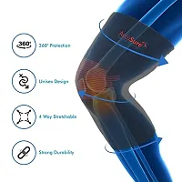 AccuSure Knee Wrap Knee Cap Compression Support | Cross Training Gym Workout Weightlifting, Knee Straps for Squats - for Men  Women - XL-thumb2