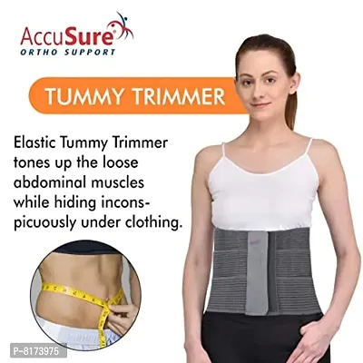 AccuSure Tummy Trimmer Belt- Weight Lose Slimming Belt, Tummy Trimmer Band Abdominal Binder (M)-thumb3