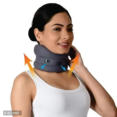 AccuSure Elastic Soft Cervical Collar for adjusting the neck in the flexion, extension, or hyperextension position. | Grey color (XL)-thumb0