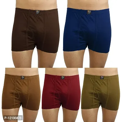 Xmer Men's Solid Casual Figo Trunks Pack of 5-thumb0