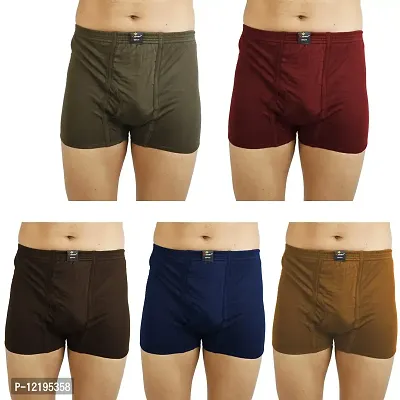 Xmer Men's Solid Casual Mini Trunks Pack of 5-thumb0