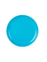 GULAAB Plastic Round Full Plate Pack of 06 pieces -Terquoise Blue-thumb1