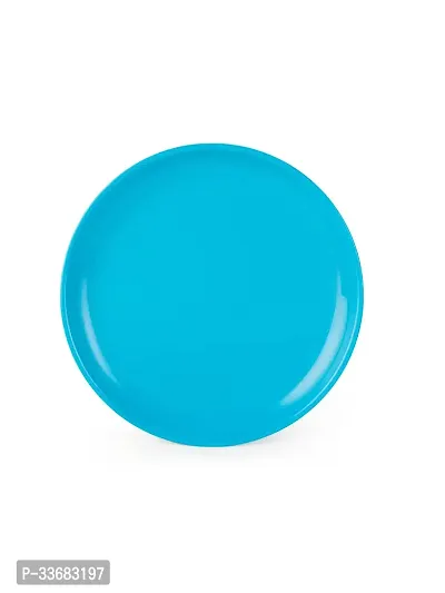 GULAAB Plastic Round Full Plate Pack of 06 pieces -Terquoise Blue-thumb2