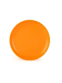 GULAAB Plastic Round Full Plate Pack of 06 pieces -Orange-thumb4