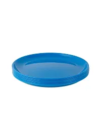 GULAAB Plastic Round Full Plate Pack of 06 pieces -Dark Blue-thumb2