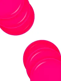 GULAAB Plastic Round Full Plate Pack of 06 pieces -Pink-thumb4