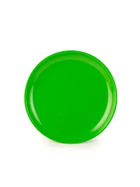 GULAAB Plastic Round Full Plate Pack of 06 pieces -Green-thumb3