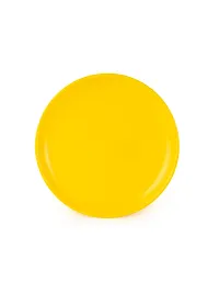 GULAAB Plastic Round Full Plate Pack of 06 pieces -Yellow-thumb3