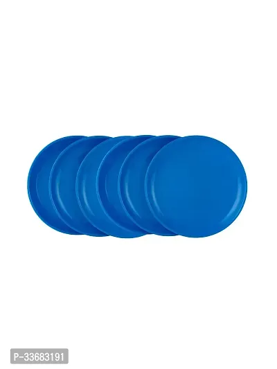 GULAAB Plastic Round Full Plate Pack of 06 pieces -Dark Blue-thumb2