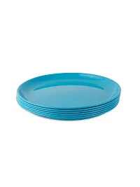 GULAAB Plastic Round Full Plate Pack of 06 pieces -Terquoise Blue-thumb2