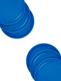 GULAAB Plastic Round Full Plate Pack of 06 pieces -Dark Blue-thumb4