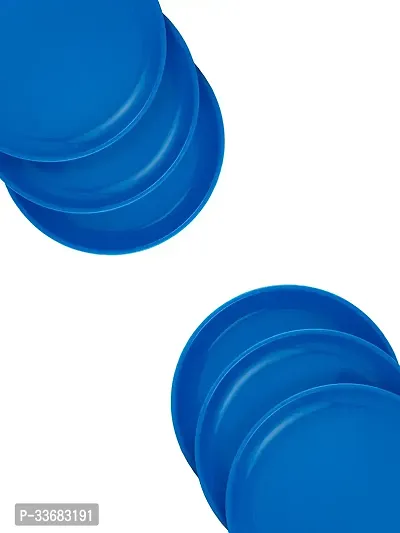 GULAAB Plastic Round Full Plate Pack of 06 pieces -Dark Blue-thumb5