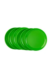 GULAAB Plastic Round Full Plate Pack of 06 pieces -Green-thumb1