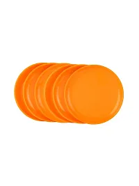 GULAAB Plastic Round Full Plate Pack of 06 pieces -Orange-thumb3