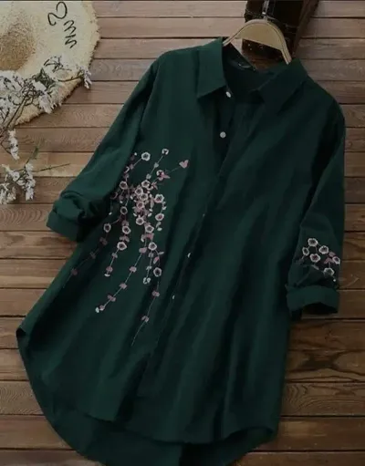 Fancy Rayon Embroidered Long Shirt