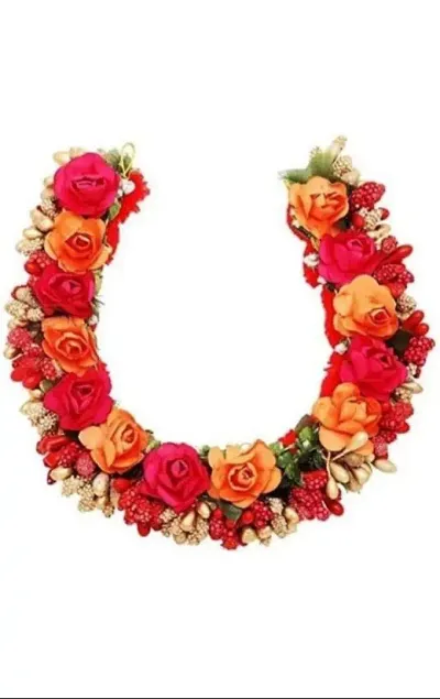 Handmade Artificial Flower Hair Accessories Gajra Juda Bun For Women