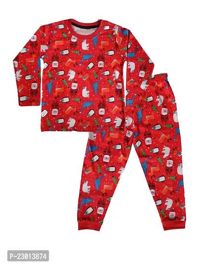 Trendy Cotton Blend Night Suit for Kids