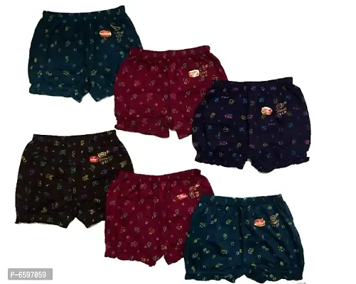 Girls Cotton Print Bloomer (Pack of 6)
