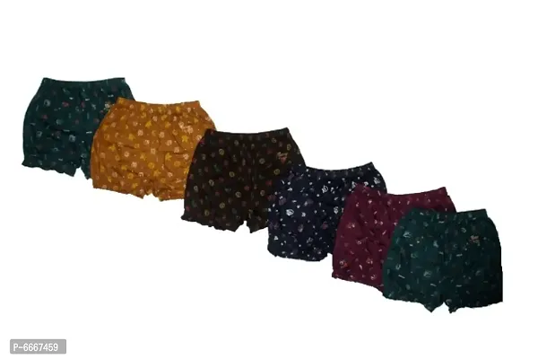 Boys and Girls 100% Cotton Print Bloomers(Pack of 6)