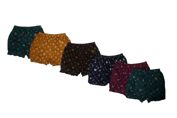 Boys and Girls 100% Cotton Print Bloomers(Pack of 6)