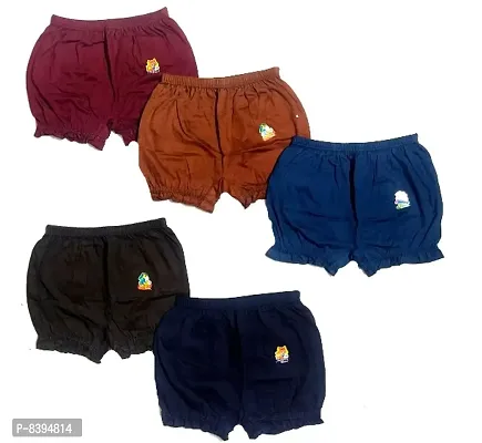 Women Cotton Assorted Plain/Solid Girls/Kids/Unisex Bloomer/Underwear - Pack of 5-thumb0