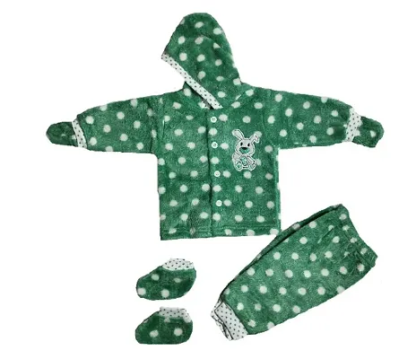 New Born Baby Winter Wear Keep Warm Cartoon Printing Baby Clothes Cotton Baby Boys Girls Unisex Baby Fleece/Falalen Suit Infant Clothes 4 Pcs Sets for