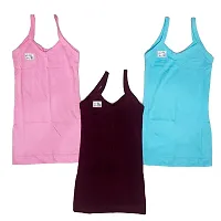 Girls Multicolour Camisole / Slip (Pack of 3)-thumb1