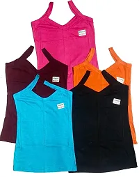 Girls Multicolour Camisole / Slip (Pack of 5)-thumb2